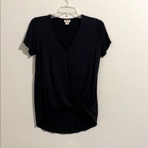 Black v-neck top